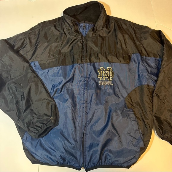 Vtg 90s Global Identity G-III NOTRE DAME Irish Jacket - Picture 1 of 13